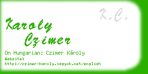 karoly czimer business card